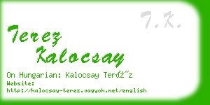 terez kalocsay business card